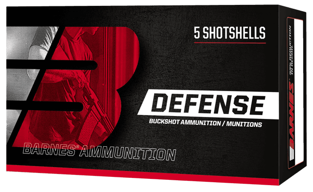 Barnes Bullets 32009 Defense 12 Gauge 00 Buck Shot 9 Pellets 5 Rounds