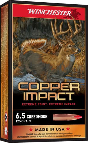 Winchester Copper Impact 6.5 Creedmoor Copper Extreme Point 125 Grain 20 Rounds
