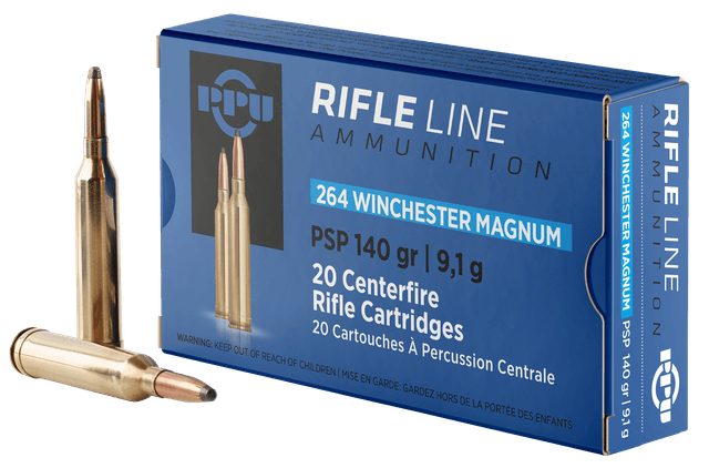 Prvi Partisan PPU PP264 264 Winchester Magnum Soft Point 140 Grain 20 Rounds