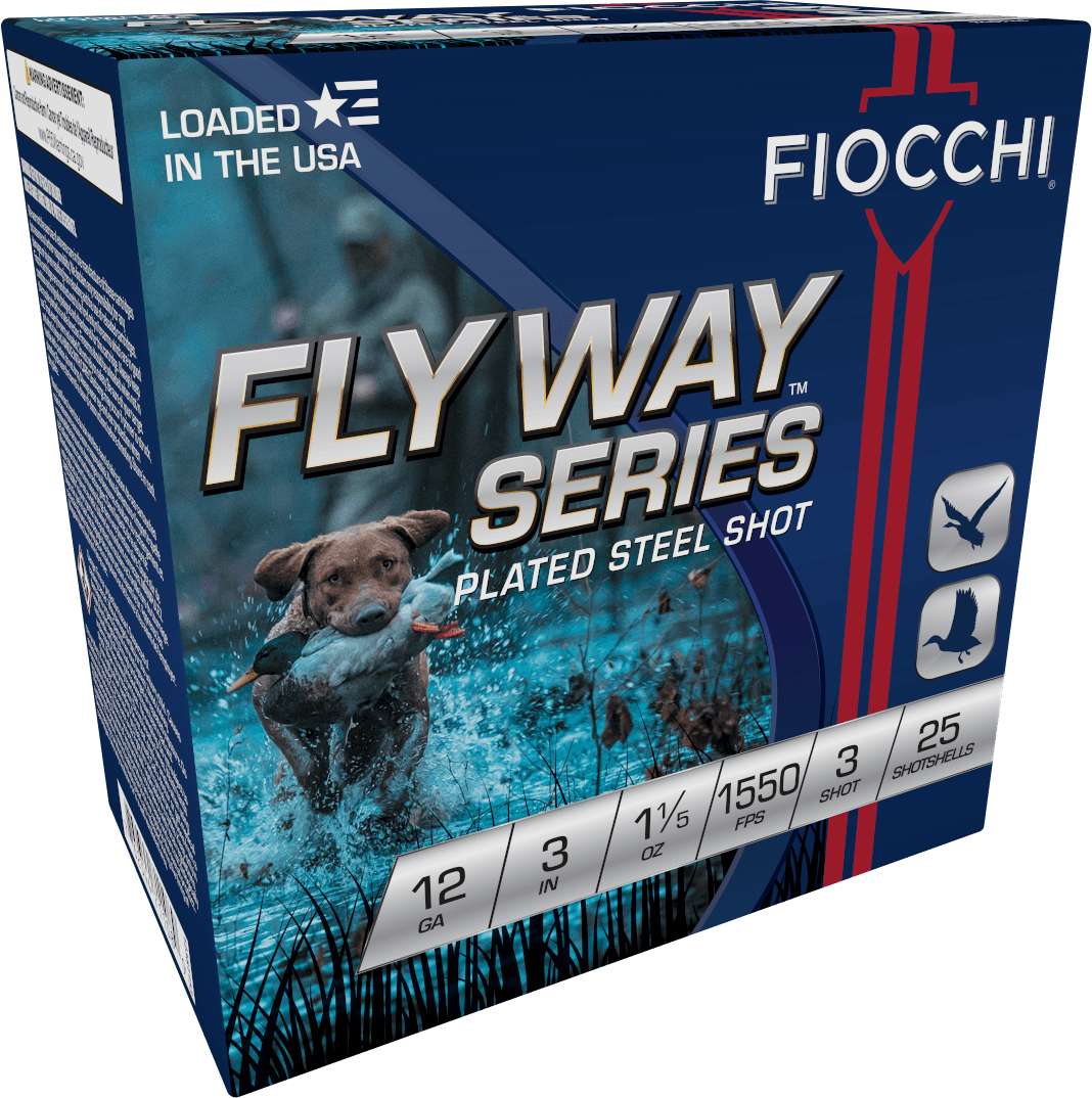 Fiocchi Flyway Shotgun Loads 12 Gauge Steel Shot 1 1/5 oz 25 Rounds