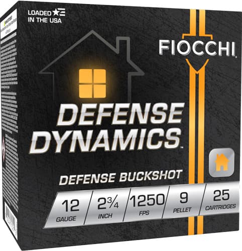 Fiocchi Defense Dynamics Defense Buckshot 12 Gauge Buckshot #1 25 Rounds
