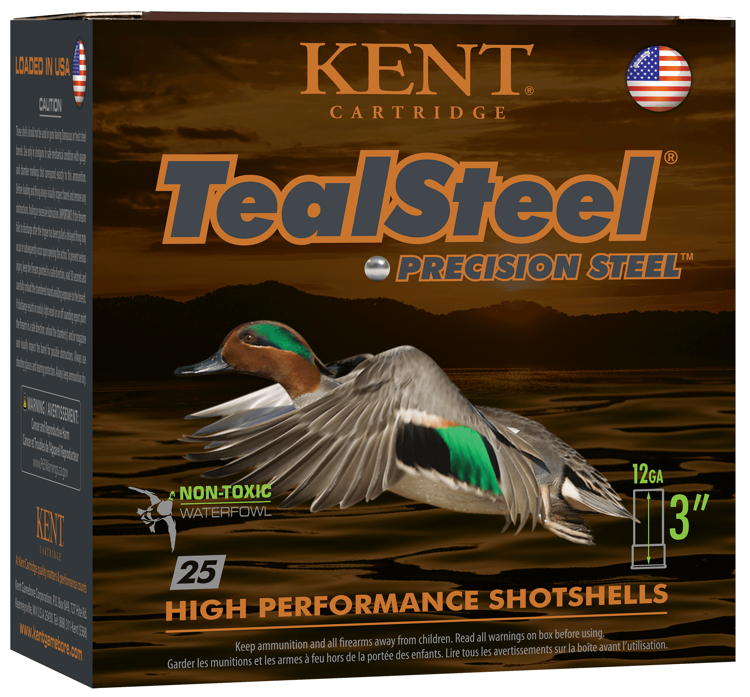 Kent Teal Steel Load 12 ga. 3 in. 1 1/4 oz. 6 Shot 25 rd.