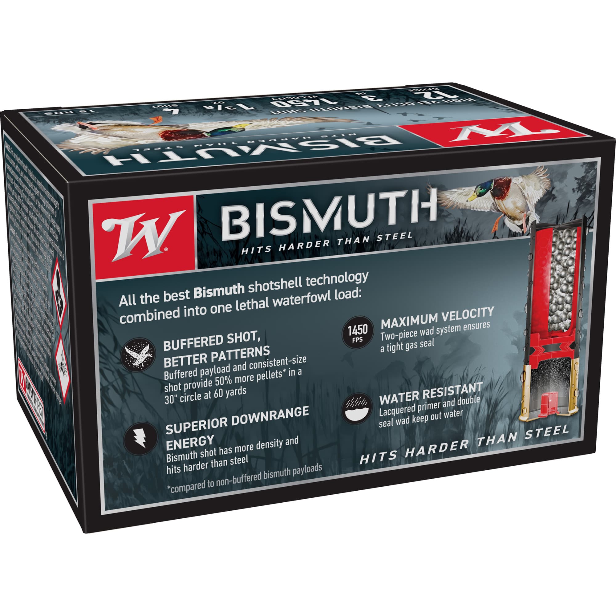 Winchester Premium Bismuth 12 Gauge Bismuth Shot 1 3/8 oz 15 Rounds