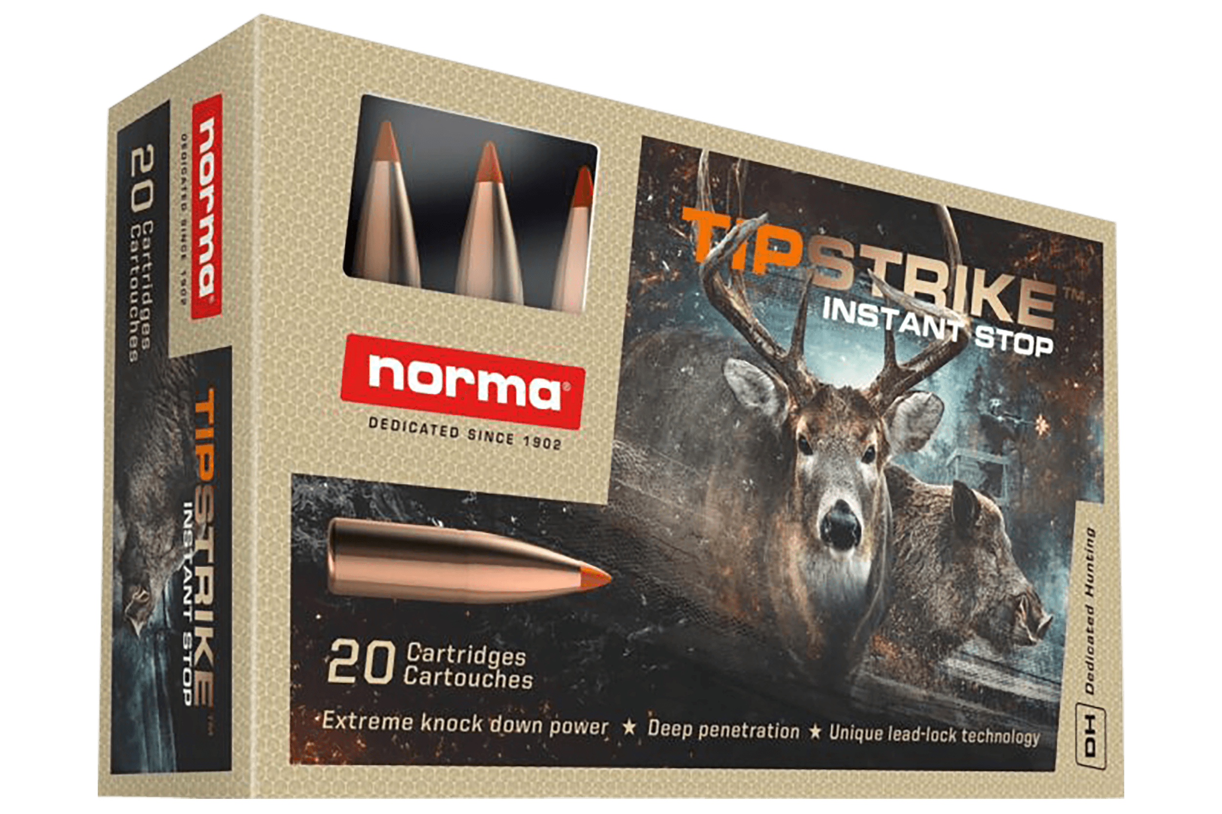 Norma Ammunition 20171222 Dedicated Hunting Tipstrike 280Rem 160gr Polymer Tip 20 Rounds