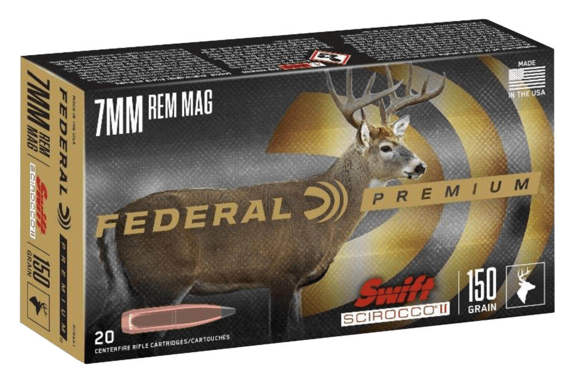 Federal Premium Swift Scirocco II 7mm Remington Magnum 150 Grain 20 Rounds