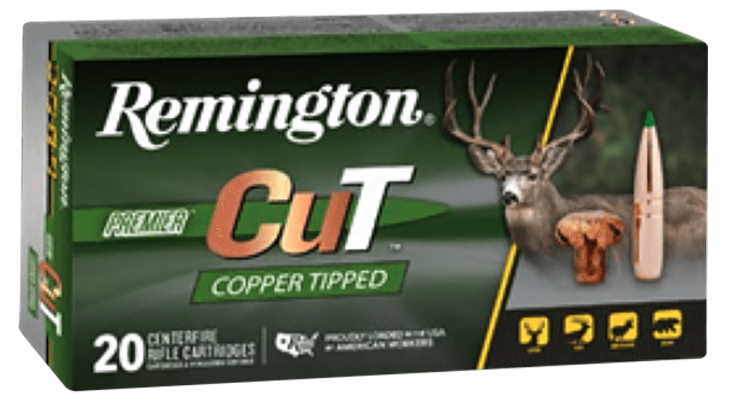 Remington Premier Cut 308 Winchester Copper 165 Grain 20 Rounds