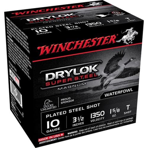 Winchester Drylok Super Steel 10 Gauge T Shot 1 5/8 Ounce 25 Rounds