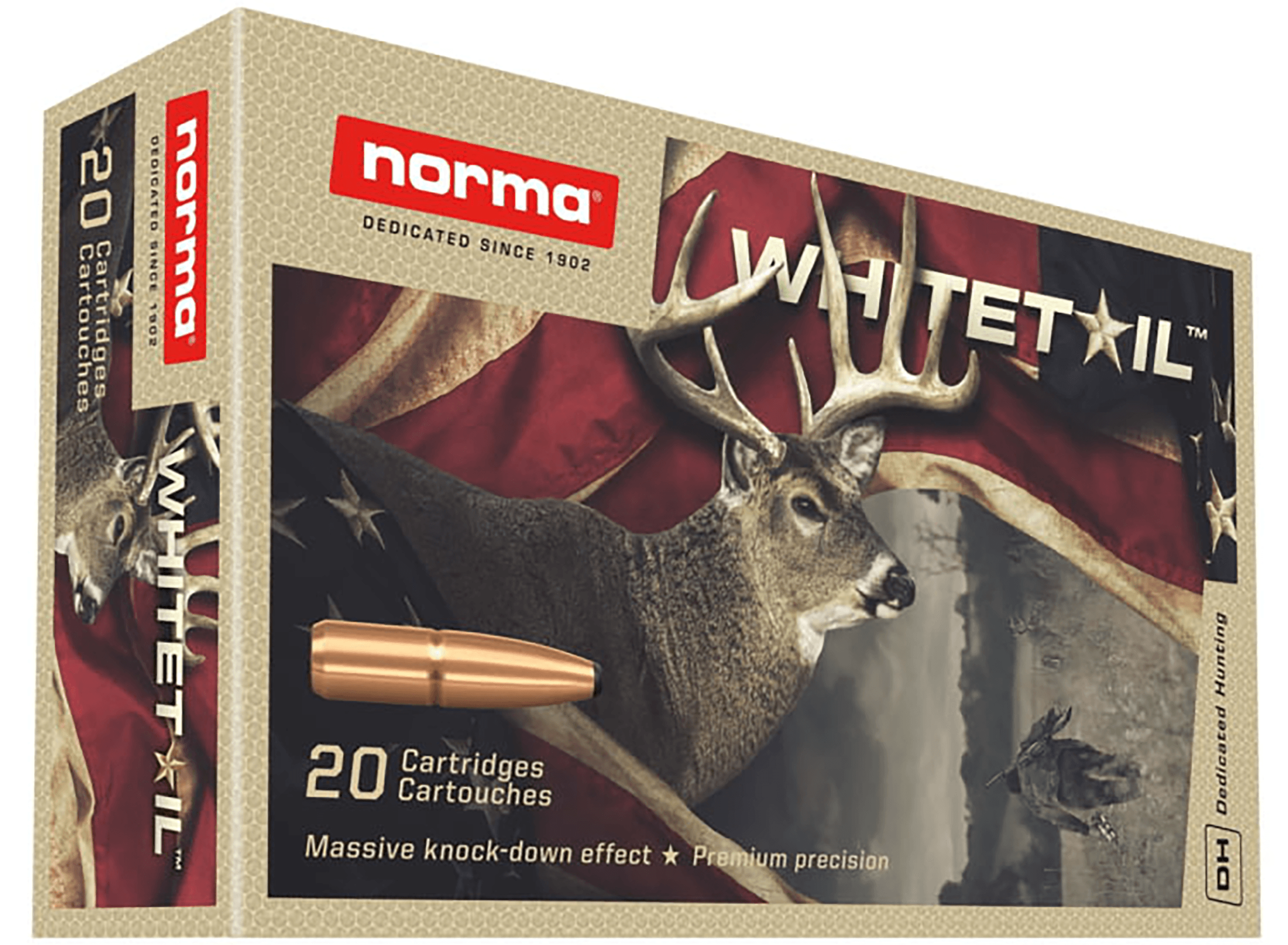 Norma Ammunition 20177412 Dedicated Hunting Whitetail 300WinMag 150gr Pointed Soft Point 20 Rounds