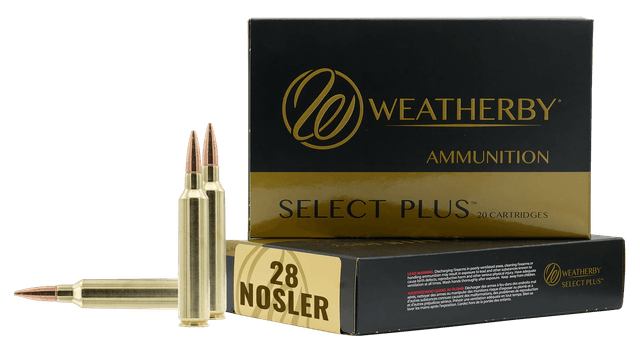 Weatherby M28NS163HCB 28 Nosler Hammer Custom 163 Grain 20 Rounds