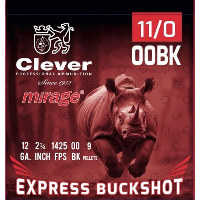 EXPRESS BUCKSHOT 12 GAUGE 2-3/4'' 9 PELLET #00 250 CASE