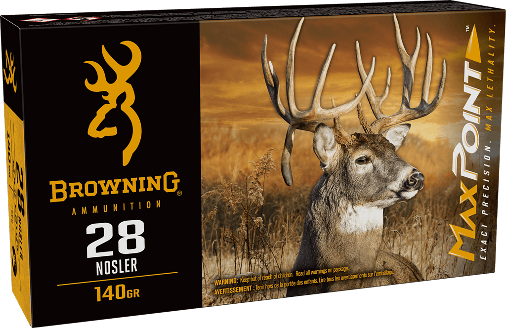 Browning Max Point 28 Nosler 140 Grain 20 Rounds
