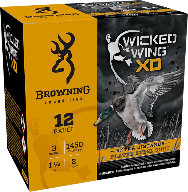 Browning Wicked Wing XD 12 Gauge Steel Shot 1 1/4 Ounce 25 Rounds