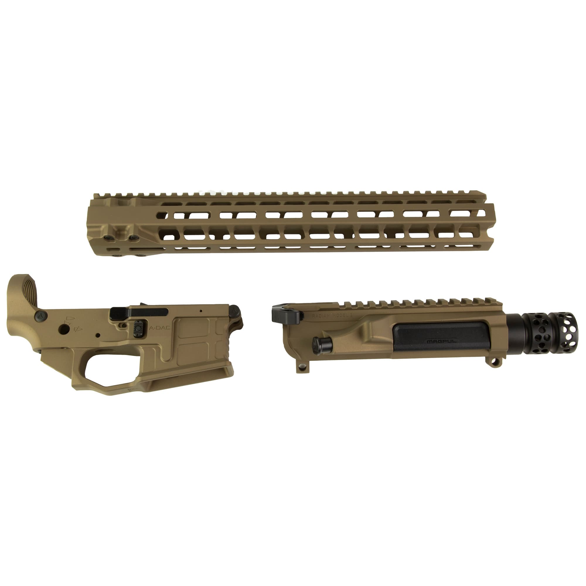 Radian Weapons AX556 Multi Caliber Brown Cerakote Semi-Automatic Lower Upper Set