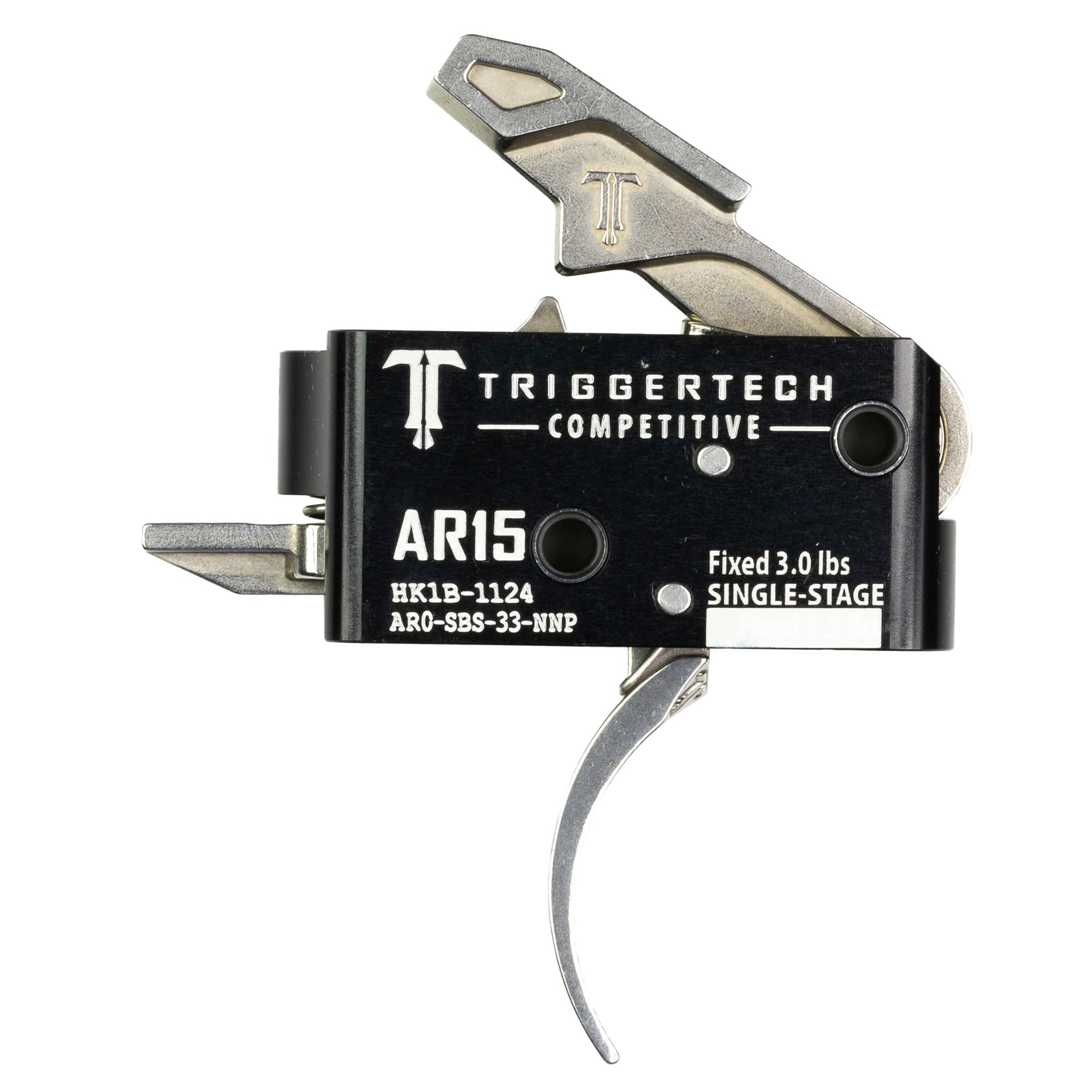 TriggerTech Competitive Stainless Pro Curved Single-Stage Trigger 3 lbs AR-15