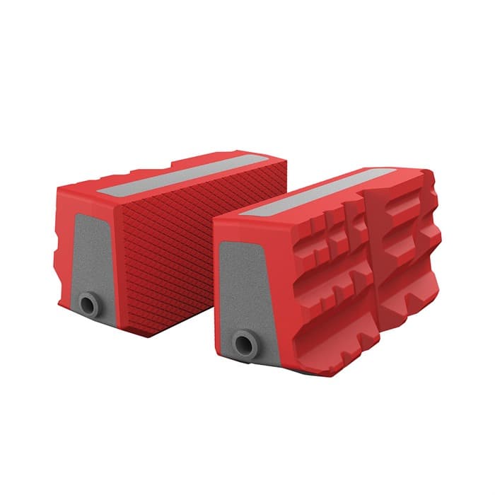 Real Avid AVSFJMF Smart-Jaws Multi-Fit Sleeves Reversible Gray/Red Rubber Overmold, Fits Master Gun Vise