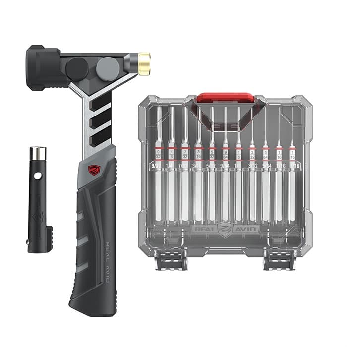 Real Avid AVAMHAPS Master Hammer and Accu-Punch Pin Punch Set Steel 11 Pieces