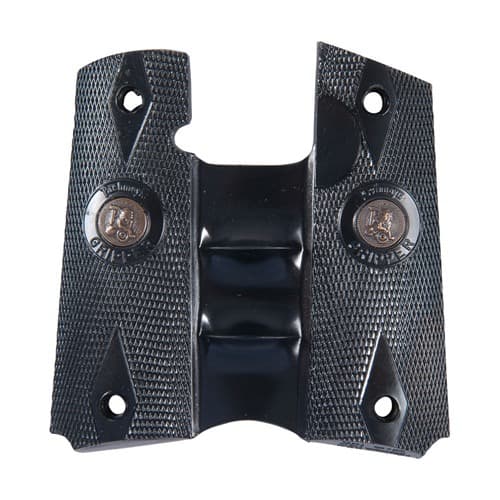 Pachmayr Signature Grip Checkered Rubber with Finger Grooves for 1911