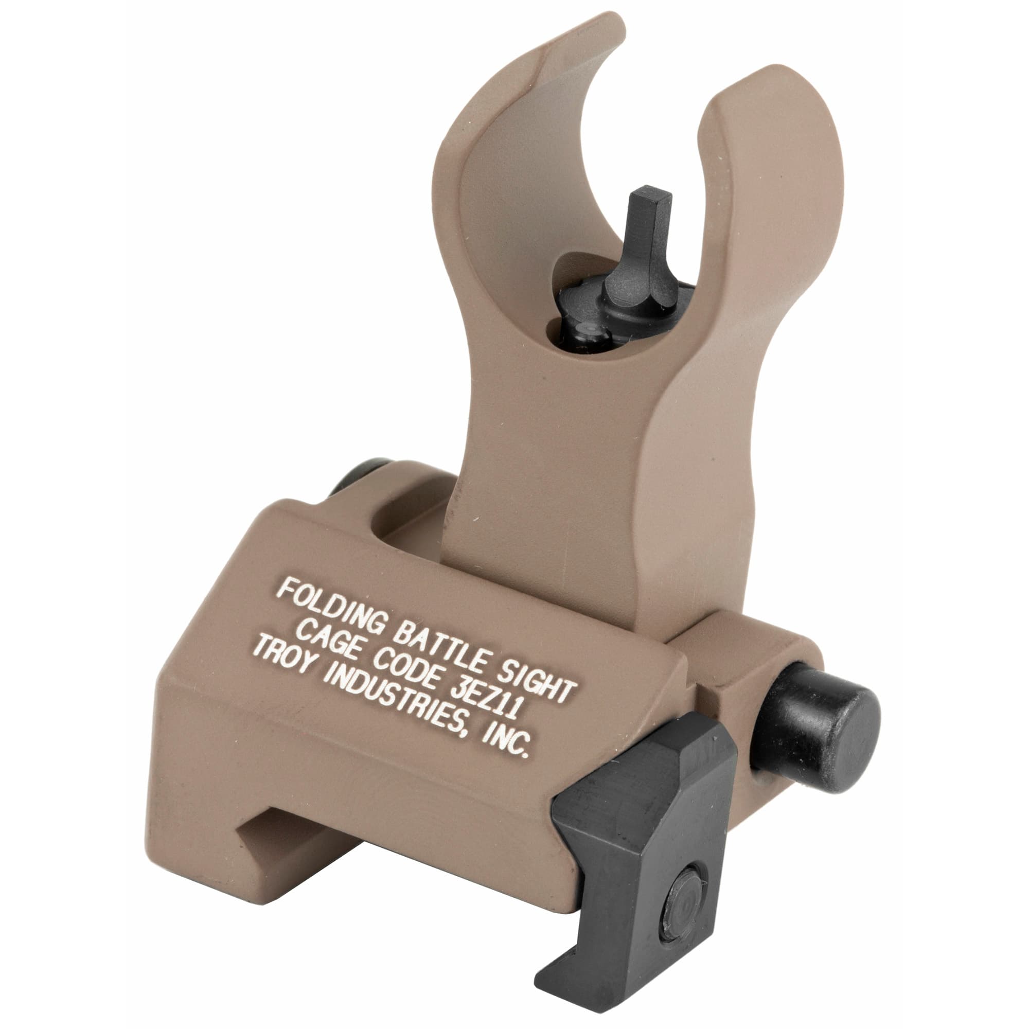 Troy Front Folding BattleSight Hk Flat Dark Earth for Picatinny Rifles