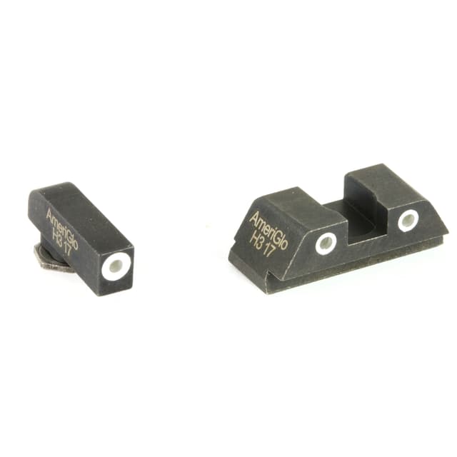 AmeriGlo Gl430 Classic Tritium Sight Set Glock 42/43 Green Front White Outline