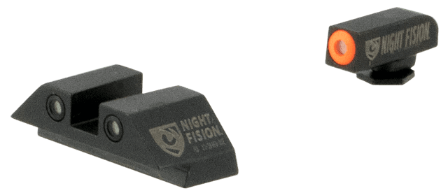 Night Fision Glock Tritium Sights GLK001003OGW Green Front Orange Outline White Rear 17/19/22