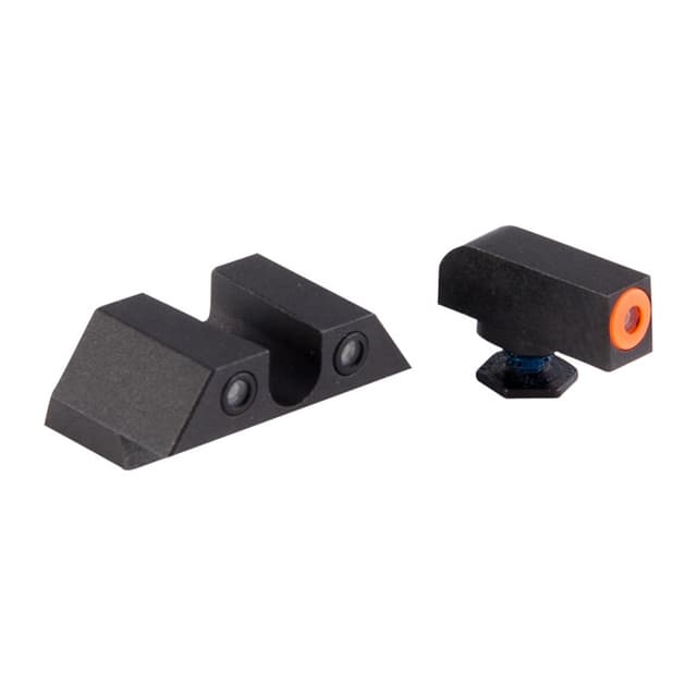 Night Fision Glock 42 43 43X Tritium Night Sights Green Front White Outline Rear