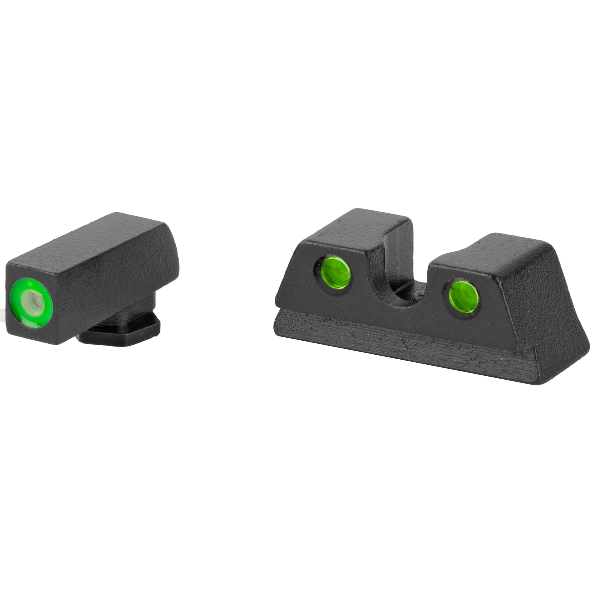 Meprolight Hyper-Bright Glock 42 43 43X 48 Green Tritium Front Sight Green Outline Rear Sight