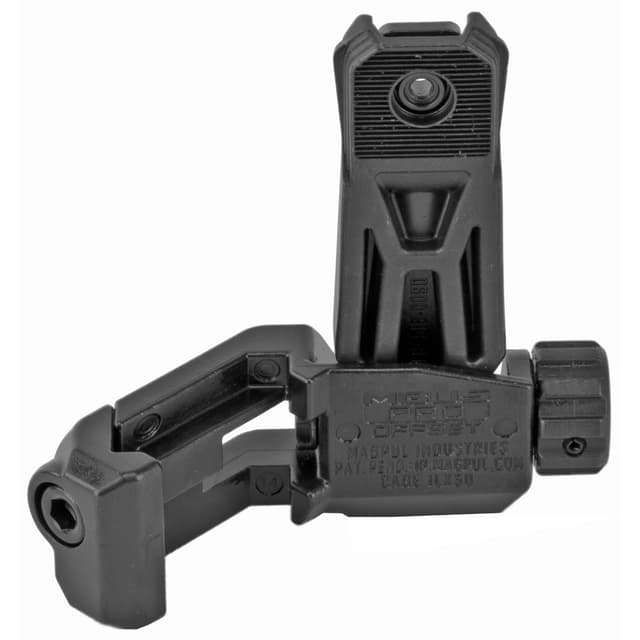Magpul MAG526-BLK MBUS Pro Offset Sight Rear QPQ Melonited Steel Construction for AR-15