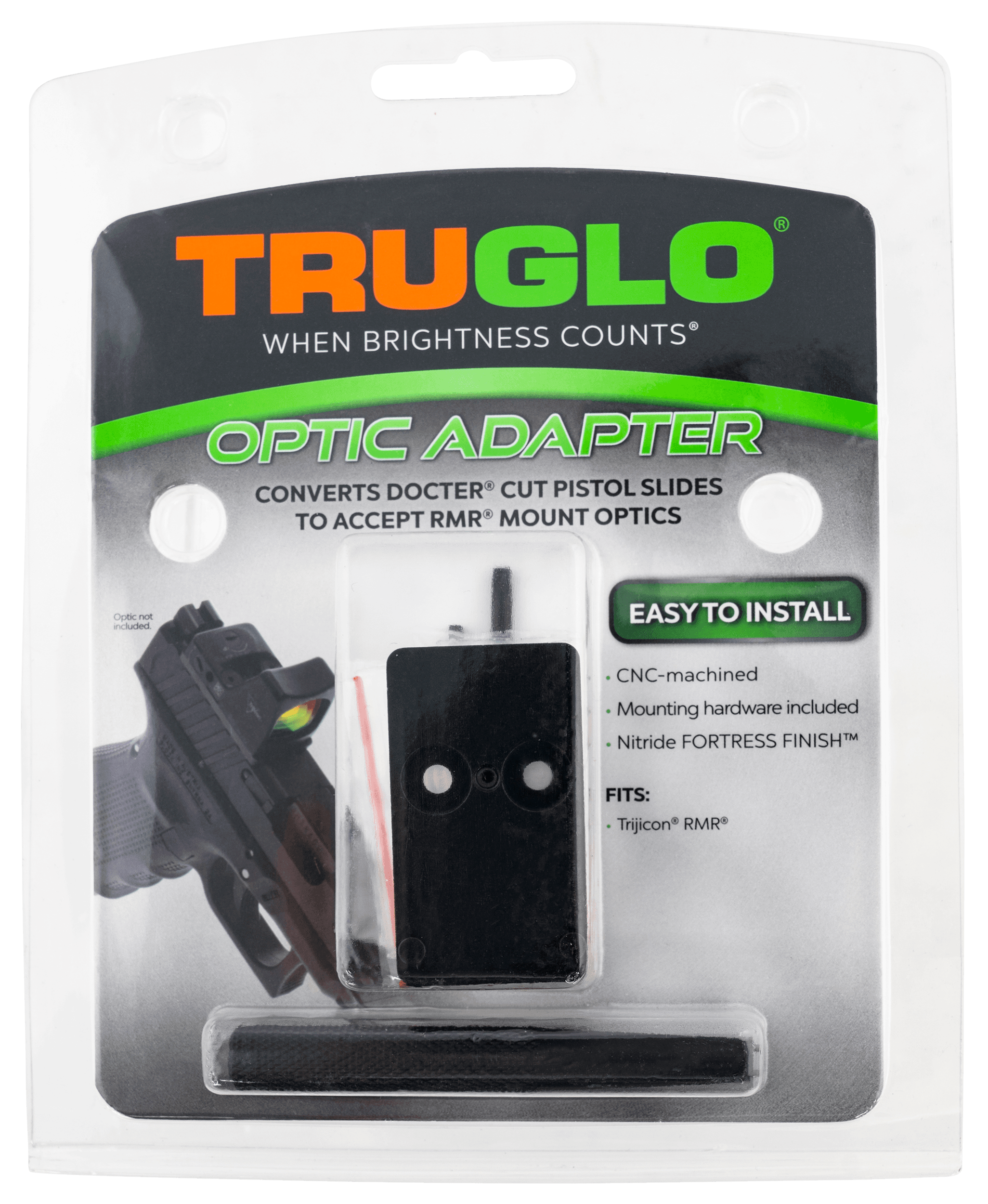 Truglo Red Dot Sight Adapter for Trijicon Rmr Aluminum Nitride Fortress