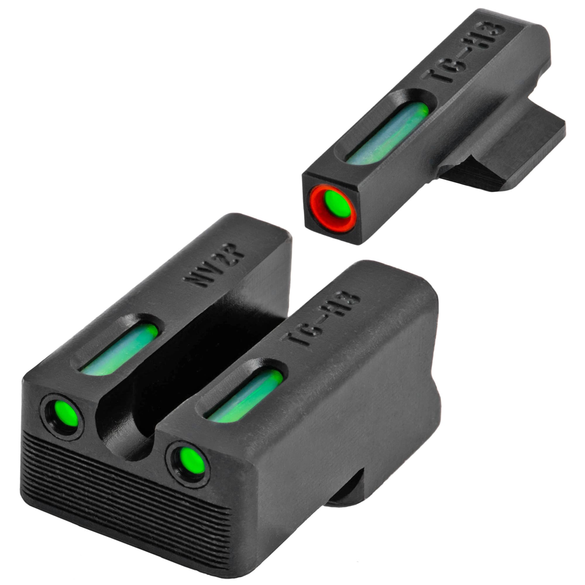 TruGlo TFX Pro TG13NV3PC Orange Front Sight Green Tritium Fiber Rear 1911