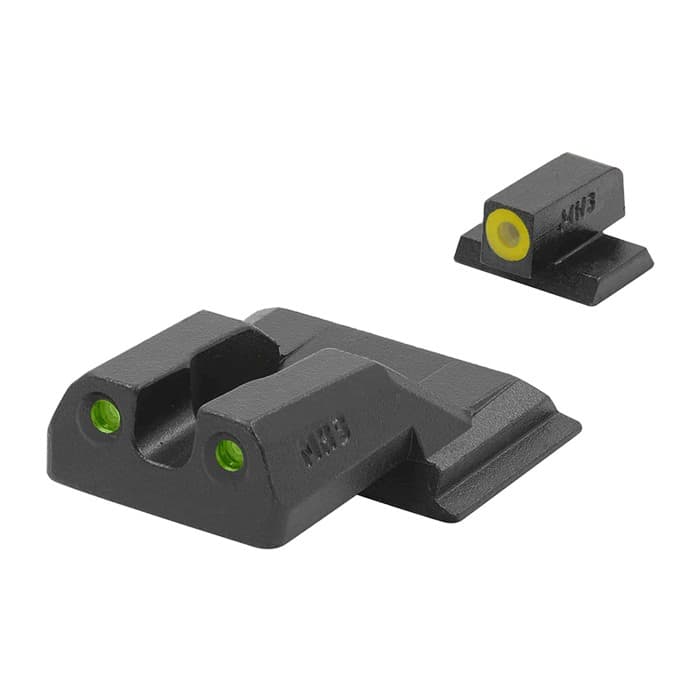 Meprolight Hyper-Bright Yellow Ring Front Green Rear Sights for S&W M&P Shield Shield Plus