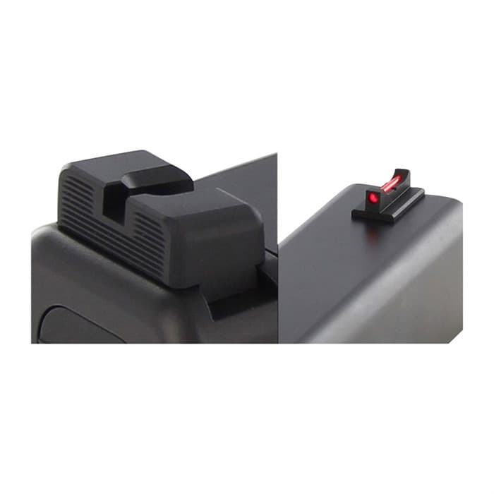 Dawson Precision Mos Non Co-witness Fixed Sight Set for Glock Gen 5 G34 Red