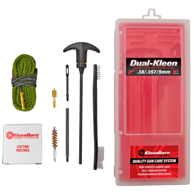 KleenBore KDS9 Dual Kleen Rod & Pull Through Rope Cleaner .38/ .357/ 9mm Handgun