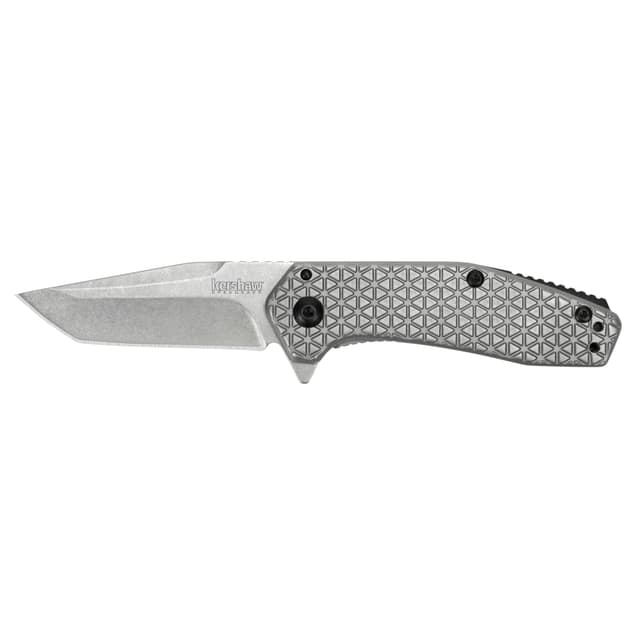 Kershaw Cathode Folding Knife 2-1/4" American Tanto Blade Silver