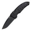 Hogue A01-Microswitch 2.75" Folder Automatic Knife Drop Point Blade Black/Matte Black