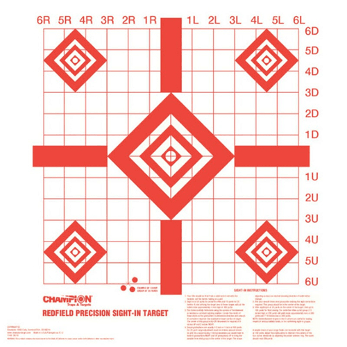 Champion Targets 47387 Redfield Style Precision Sight-In Targets, 100 Pack
