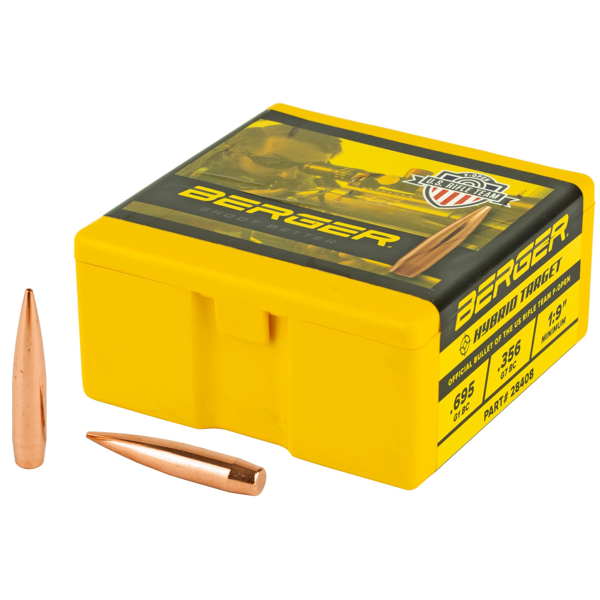 Berger Match Grade Target Bullets 7mm .284" 184 gr F-Open Hybrid 100/box