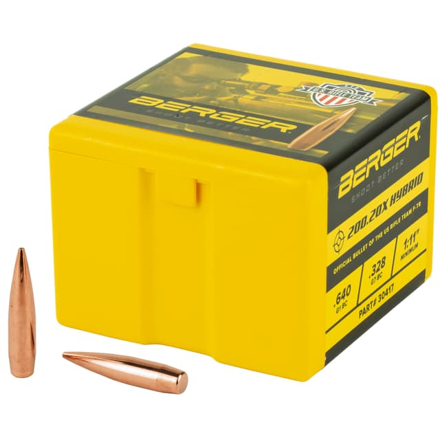 Berger Match Grade Target Bullets .30 cal .308" 200.20X gr Hybrid Target 100/ct