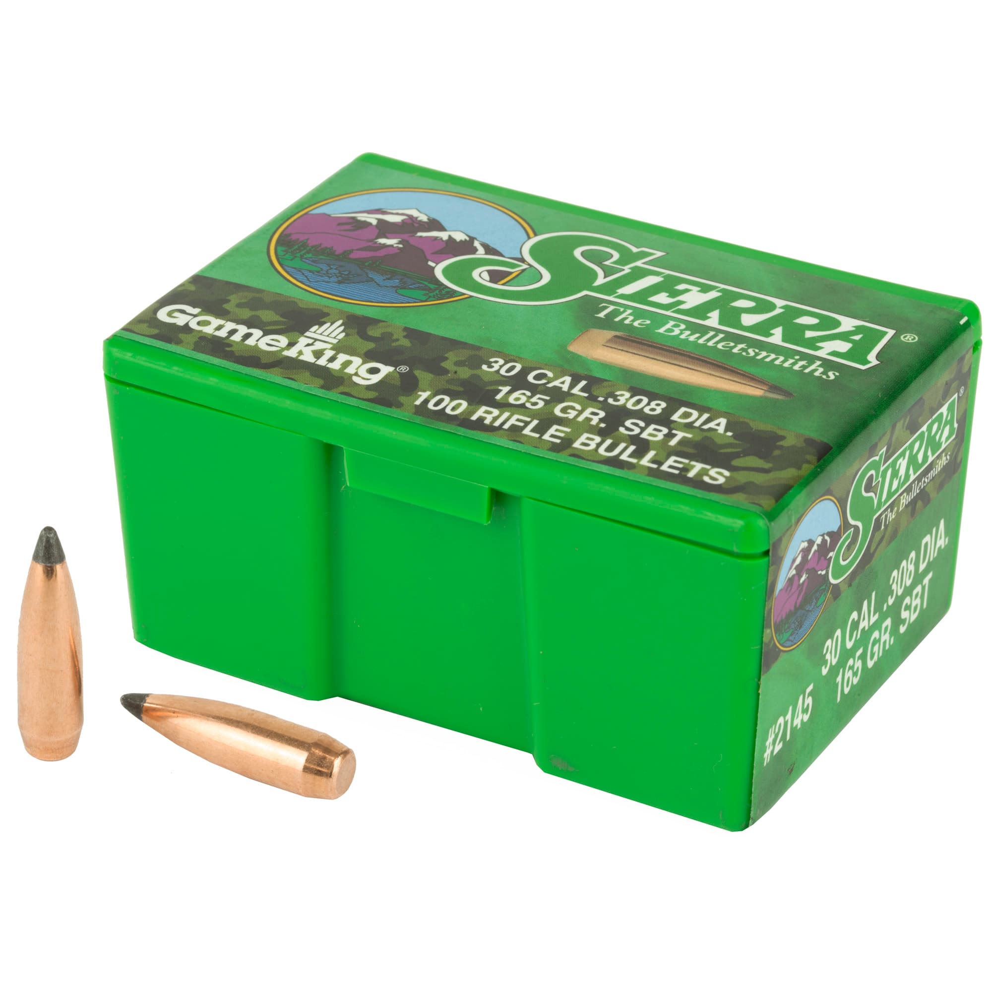 Sierra GameKing Rifle Bullets .30 cal .308" 165 gr SBT 100/ct