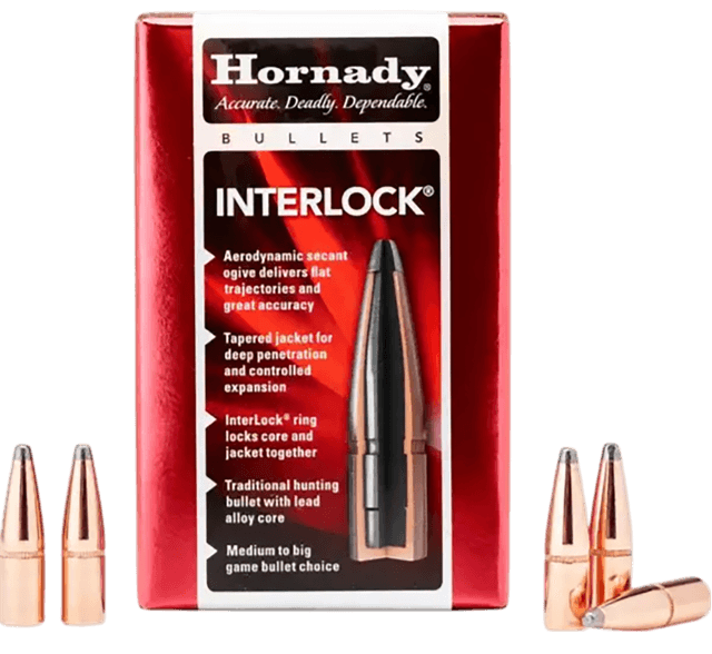 Hornady InterLock Bullets .30 cal .308" 220 gr RN 100/ct