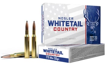 Nosler, Whitetail Country, 270 Winchester, Soft Point, 130 Grain, 20 Rounds
