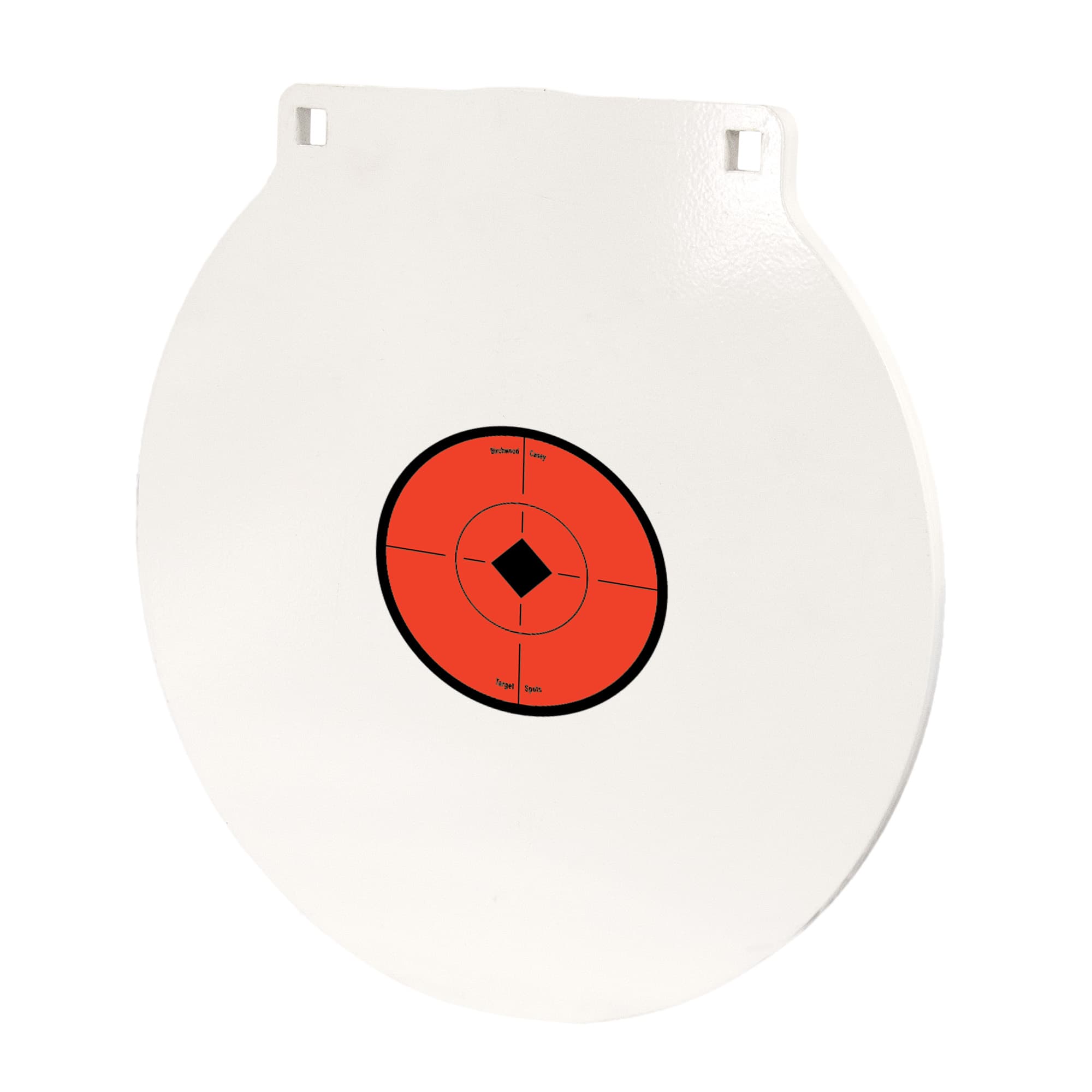 Birchwood Casey RND12 Round Steel Target Plate 12" Centerfire Rifle/Handgun Target Black/Red/White NM500 Steel Hanging