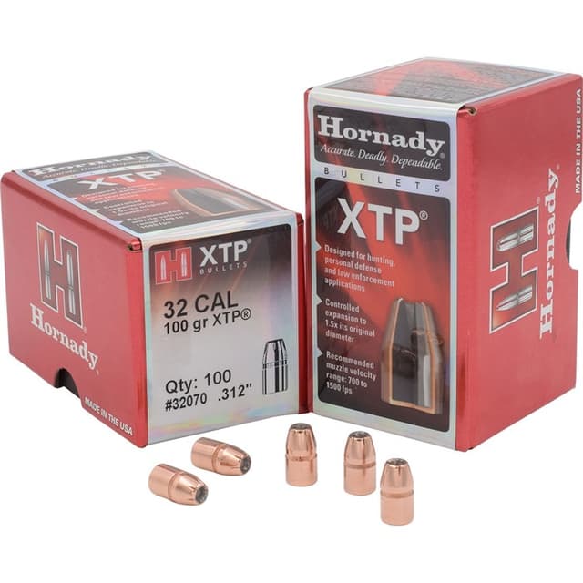 Hornady 32 Caliber .312 100gr XTP Bullets 100ct