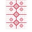 Pro-Shot RSI200YT5PK SplatterShot Sight-In Diamond Hanging Heavy Paper 200 yds 23" x 35" White/Red 5 Pack