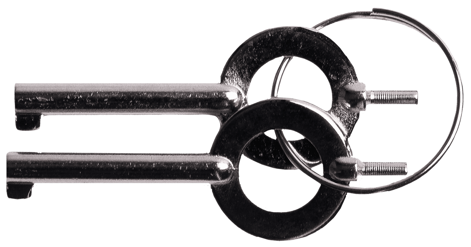 Uzi Accessories UZIKEYPAIR Handcuff Key Set Silver Metal