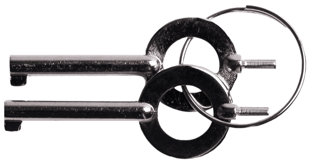Uzi Accessories UZIKEYPAIR Handcuff Key Set Silver Metal
