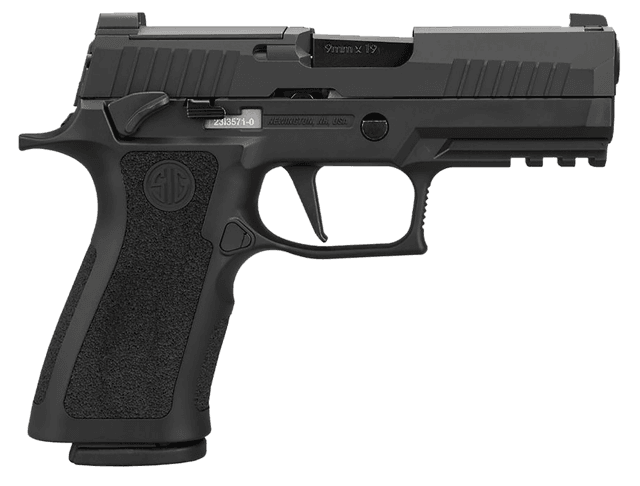 Sig Sauer Airguns AIRP320XCABB CO2 21rd 4.5" Barrel, 350 fps Velocity, Frame Includes Beavertail & Accessory Rail