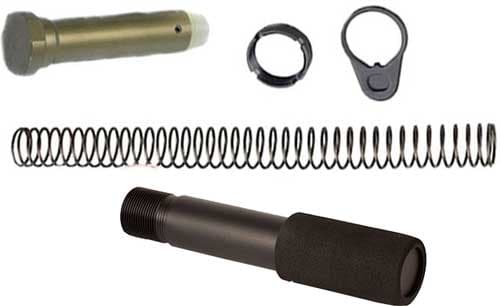 J E Machine Tech Pistol Buffer Tube Combo Aluminum AR Compatible Matte Finish