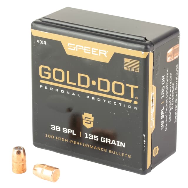 Speer 4014 Gold Dot Personal Protection 38Special 135gr Hollow Point 100 Per Box/5 Case