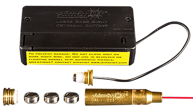AimShot BS22320X Laser Boresighter 223 Rem Brass Cartridge 20x Brighter Chamber Mount