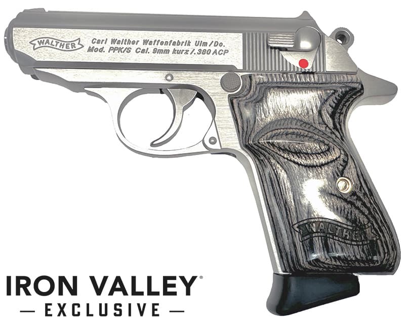 Walther Arms PPK/S .380 ACP 3.3" Barrel 7 Rounds Stainless Grey Wood Grips